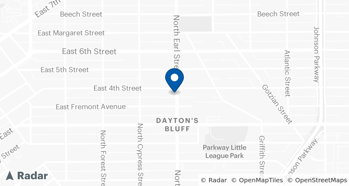 Map of Dairy Queen Location:: 565 Earl St, Saint Paul, MN, 55106-5238
